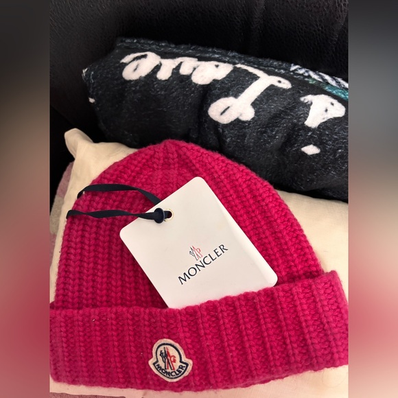 Moncler Pink Knit Beanie - Picture 1 of 4